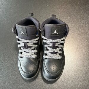 Air Jordan 1 Retro Mid Speckle 12c sneakers Nike black white panda leather